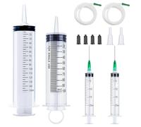 4pcs Large Syringe - Plastic Syringes with Tube - Reusable Liquid Syringes - Measuring Syringe for Laboratory Industry Plant Watering Dispensing -150ml, 100ml, 20ml
