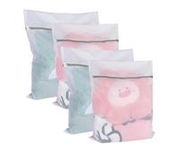 4Pcs Large Washing Machine Bag with Zip, 23 x 19 inch Honeycomb Net Washing Bags,Mesh Wash Bags for Washing Delicates, Big Clothes, Sweater, Bed Sheet, Bedcover, Blanket, Curtain