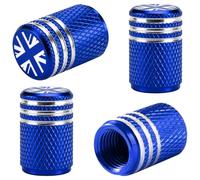 4Pcs Laser Engraved Union Jack Tire Valve Caps, Aluminium Alloy Dust Caps