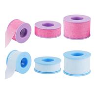 4pcs Lash Adhesive Tape, Reusable Adhesive Waterproof Silicone Tape Eyelash Tape for Lash Extension Lash Beauty Auxiliary Tools (2 Purple, 2 Blue)