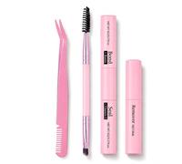 4PCS Lash Bond and Seal Kit - Dual-Ended La/sh Glue, Eyelash Glue Remover, Tweezers with Comb & Brush - Waterproof Strong Hold Clear Lash Bond and Seal for DIY False Eyelashes Application