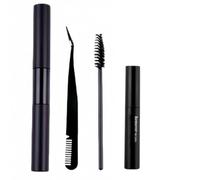 4PCS Lash Bond And Seal Kit,Remover Set For Lash Clusters,Waterproof DIY L-ash Tool Set With Dual-Ended,Strong Hold Individual Eyelash Glue,Tweezers And Portable Eyelash Brush,Long-Lasting,Gentle