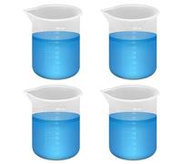 4pcs Laundry Measuring Cup, 100ml Silicone Liquid Measuring Cups Reusable Laundry Detergent Measuring Dispenser Cup for Liquid Detergent Home Dormitory, No More Mess or Leaks