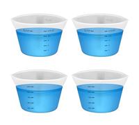 4pcs Laundry Measuring Cup, 125ml Silicone Liquid Measuring Cups Reusable Laundry Detergent Measuring Cup, No More Mess or Leaks for Bathroom Dormitory