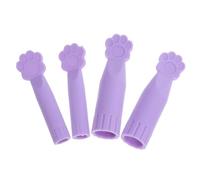 4pcs Lavender Knitting Needle End Caps Made of Sturdy TPR Material, Suitable for Knitting Projects, Protectors to Prevent Needle Slips and Damage, Essential Craft Accessories