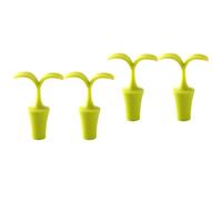 4pcs Leaf Shape Wine Stopper Creative Silicon Green for Party Use