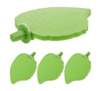 4pcs Leaf Shaped Parrot Platform Perch for Birds, Green Plastic | Natural Design, Easy Cleaning, for Canaries and Conures, Bird Cage Accessory with Decorative Leaf Look