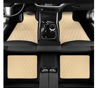 4pcs Leather Car Floor Mats for TOYOTA Fortuner 2015,All Season Durable Anti-Slip Auto Carpet Full Set,Front Rear Row Floor Mats Accessories,F/Beige