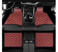 4pcs Leather Car Floor Mats for TOYOTA Sienna 2011-2016,All Season Durable Anti-Slip Auto Carpet Full Set,Front Rear Row Floor Mats Accessories,G/Red
