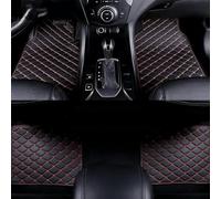 4Pcs Leather Car Floor Mats Set for Jeep Patriot 2009-2015, Custom All-Weather Anti-Slip Waterproof Auto Floor Liners Carpet Protection Pads,Black-Red