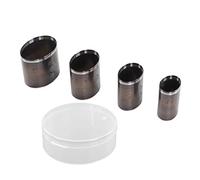 4Pcs Leather Cutting Die Set, Alloy Steel Oval Shape Manual Punching for DIY Craft Tools, Incisive Blade Leather Dies with Multiple Sizes for Belt Phone Case Jewelry Making
