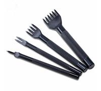 4Pcs Leather Lacing Stitching Punch, 1/2/4/6 Prong Leather Punch Tools Leather Stitching Punch DIY Leather Craft (5mm)