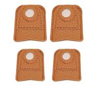 4Pcs, Leather Thimble Hand Sewing Thimble Finger Protector Coin Thimble Finger Pads for Knitting Sewing Quilting Pin Needles Craft Accessories DIY Sewing Tools, 2 Sizes