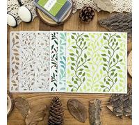 4pcs Leaves Branches Floral Wall Stencils Template Reusable Spray Paint Stencils for Craft Painting on Wood Craft Canvas Walls Wood Decorations DIY Scrapbooking