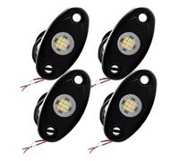 4pcs LED Car Underbody Lights, 12v Aluminium Alloy Black