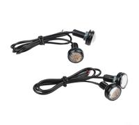 4pcs LED Daytime Running Lights 12V 15W Ice Blue Yellow Car for drl Bulbs - High Brightness 22mm Waterproof Replacement for Vehicle Parking Signal Fog Lamp(Yellow)