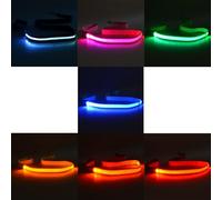4Pcs LED Dog Leash Rechargeable Waterproof Nylon With Padded Handle For Night Walking Glow In Dark For Pet Dog Leash