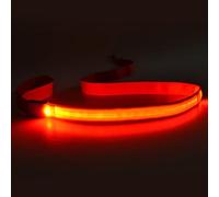 4Pcs LED Dog Leash Rechargeable Waterproof Nylon With Padded Handle For Night Walking Glow In Dark For Pet Light Up Dogs Leash