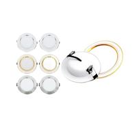 4Pcs LED Downlight 5W 9W 12W 15W 18W AC110V 220V DC12V 24V Recessed Ceiling Lamp Round Led Panel Down Lights Spotlight Lighting(Silver Card Deductio,DC24V 9W)