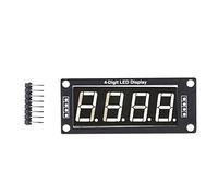4Pcs LED Segment Digital Display Module, 4 Bit 7 Segment Display with TM1637 Driver, 0.56 Inch PCB Clock Module with Decimal Point for Projects (MRA172C White)