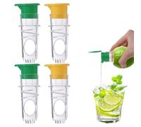 4PCS Lemon Squeezers,lemon Juicer Squeezers,easily Juice Fruits,manually Experience The Joy of Juicing,suitable for Fresh Juices,lemons,limes,oranges. (Yellow, Green)
