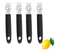 4Pcs Lemon Zester Tool Citrus Peeler Zester Grater with Plastic Handle Stainless Steel Fruit Grater Peeling Knife Multipurpose