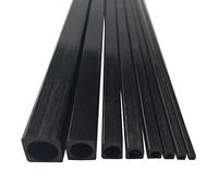 4Pcs Length 1m OD 2mm 2.5mm 3mm 4mm 5mm 6mm 8mm 10mm Carbon Fiber Square Tube,Outer Square Inner Circular Tube For RC Model DIY Accessories(6x6x3.5mm)