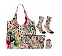 4Pcs Leopard Rose Print1 Gifts for Women Girls Rose Lover