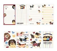 4Pcs Letter Writing Set, Dachshund Letter Writing Paper and Envelopes Sets, 6 Writing Paper and 6 Envelopes for Love Letter Birthday Wedding Invitations Thank You Notes Graduation