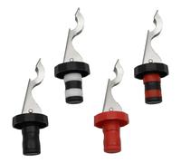 4PCS Lever-Arm Wine Bottle Stoppers Reusable Leak Proof Champagne Stopper Lever Arm Wine Stoppers with Rubber Stainless Steel Wine Bottles Lid Vacuum Plug for Beverage Prosecco Beer Spirits Collection