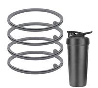 4pcs Lid Gasket Replacement for Blender Bottle Strada Flip Shaker Cup Water Bottle Parts Accessories Leak-Proof, Silicone Seal Ring for Blenderbottle Strada Flip Shaker 24 oz 28 oz (Gray)