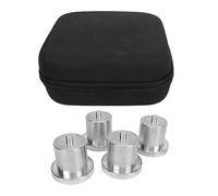 4Pcs Lifting Jack Pad Floor Puck Lift Point Adapter, Stainless Steel Jack Pad Adapter Tool for Car Repair Maintenance, Chassis Jack Point Protector with Storage Bag