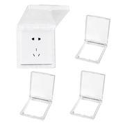 4Pcs Light Switch Cover Guard Waterproof Wall Switch Socket Outlet Cover Wall Switch Face Plate Panel Box Prevents Accidental Switch Flips by Child for Home Security Proofing Safety(Transparent)