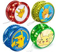 4PCS Light Up Pokémon Pikachu Yo-Yo - LED Flashing Yo Yo Toy, Glow in the Dark Kids Toy, Birthday & Stocking Stuffer Gift
