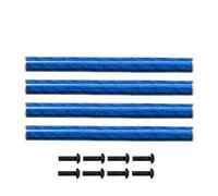 4pcs Lightweight Carbon Fibre Chassis Braces Tubes 67mm 70mm 78mm for 1/10 RC Crawler Bumper Bull Bar Rigs - Customizable(Blue,78mm)