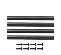 4pcs Lightweight Carbon Fibre Chassis Braces Tubes 67mm 70mm 78mm for 1/10 RC Crawler Bumper Bull Bar Rigs - Customizable(Black,78mm)