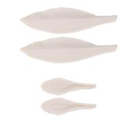 4pcs Lily Petal Silicone Fondant Moulds, Flower Cake Decorating | Detailed Leaf Vein Embossing, Easy Release, White Mini Floral Forms for Pastries, Resin Projects, Cupcakes and Sugar Art