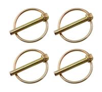 4Pcs Linch Pin with Ring M6x45mm Lynch Pin Assorted Pack Quick Disconnect Fastener (1/4Inch) for Trailer Tractor Trolley
