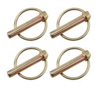 4Pcs Linch Pin with Ring M8x45mm Lynch Pin Assorted Pack Quick Disconnect Fastener (1/4Inch) for Trailer Tractor Trolley