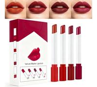 4Pcs Lipsticks for Older Women - 4-Piece Velvet Matte Lipstick Set, Long Lasting Color with Moisturizing Tinted Lip Balm & Lip Gloss-Like Finish, Perfect Daily Wear