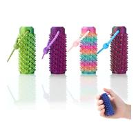 4PCS Little Ouchies Fidget Toys, 3D Printed Pain Stim Spiky Sensory Tools, Portable Pocket Grippie Keychain for Adults & Teens, Anxiety Relief, Stress Reduction, Focus Aid, Venting Novelty Gift