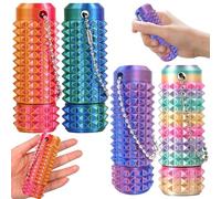 4PCS Little Ouchies Pain Fidget Toys, Pain Stimming Fidgets Toy, 3D Printed Spiky Grippie Stim Keychain, Sensory Toy for Stress Relief & Focus Anxiety in Color Gradient for Adults and Teens