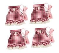 4pcs Little Pet Harness Belt Pets Outdoor Supplies Bunny Leash Small Pet Harness Kit Cartoon Bunny Harness Kit Rabbit Ha (Ax4pcs 9X6X6CMx4pcs)