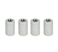 4pcs LM8UU Plastic Linear Bearing, Gray Solid Polymer Bearing Shaft for 3D Printer RJMP - 01-08, Lubricant - Free with High Compatibility for Linear Motion Systems