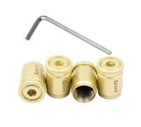 4PCS Locking Car Tire Valve Stems Caps, Anti-Theft Auto Wheel Valve Stem Covers with O Rubber Seal, Universal Stainless Tyre Air Stems Cover for Cars, Bicycles, Motorcycles (Golden)