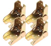 4pcs Locking Folding Shelf Hinge Heavy Duty Spring Loaded Iron Golden