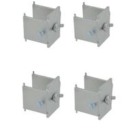 4pcs Long Sided Dori Block Bricklaying Clamp Designed for 50mm Profile Pole Aluminum Dori for Wall Building and Bricklaying
