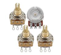 4PCS Long Split Shaft 3/8" 24-Tooth Guitar Potentiometers Pots A500K/A250K/B500K/B250K Option(4pcs A250K)
