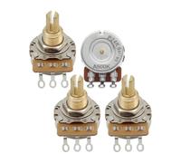 4PCS Long Split Shaft 3/8" 24-Tooth Guitar Potentiometers Pots A500K/A250K/B500K/B250K Option(4pcs A500K)
