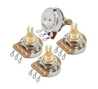 4PCS Long Split Shaft 3/8" 24-Tooth Guitar Potentiometers Pots A500K/A250K/B500K/B250K Option(4pcs B250K)